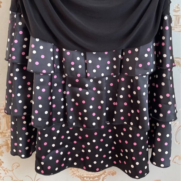 Vintage Y2K Taboo Women Dress Size 1X Polka Dot Bow Retro Coquette Pinup Party - Picture 8 of 12